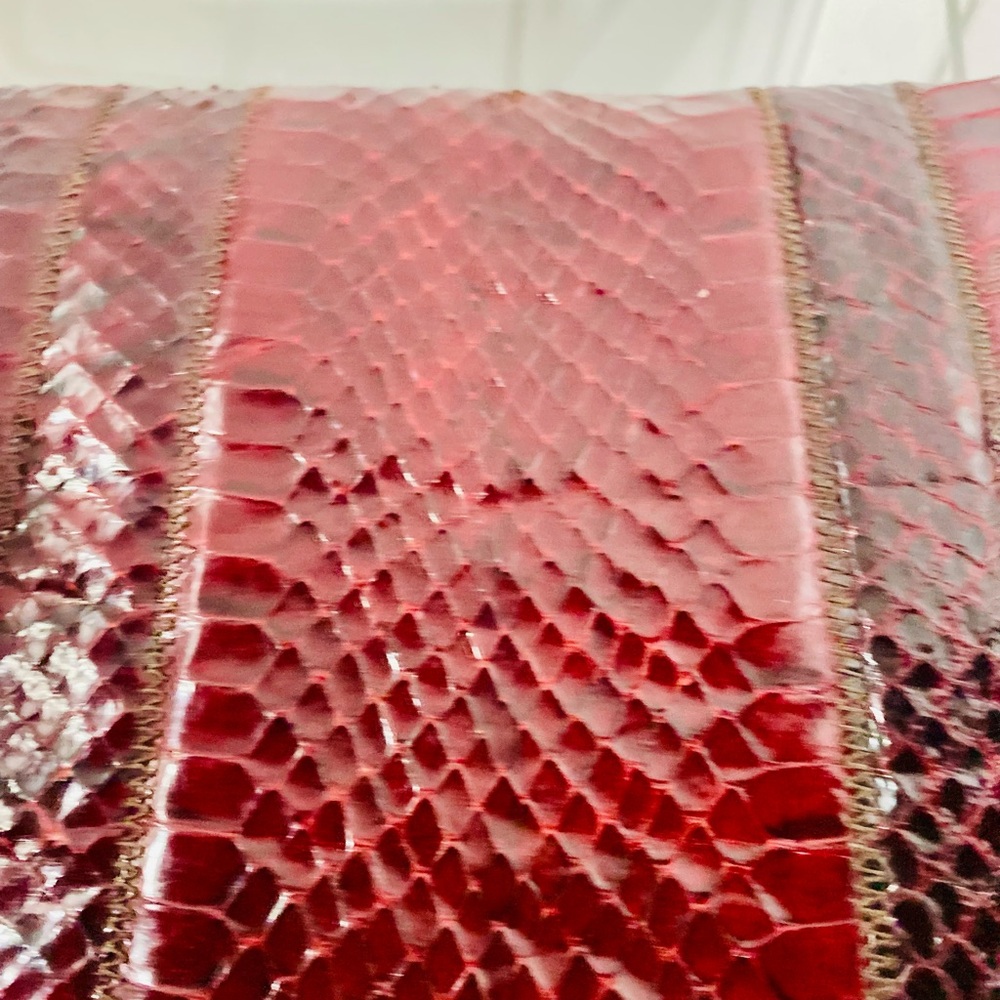 Authentic Python Burgundy Red Purple Brown Crossb… - image 3